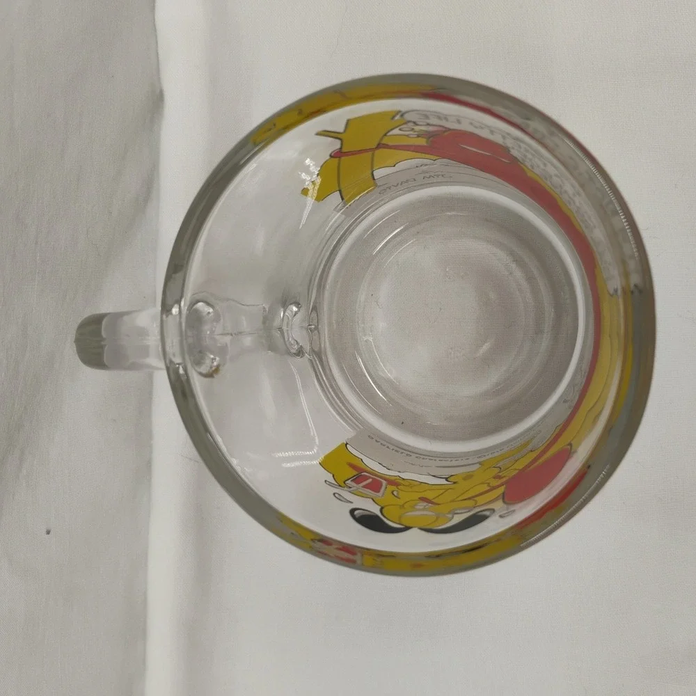 1978 McDonalds Garfield Glass Coffee Cup Mug It's Not A Pretty Life Hammock Odie
